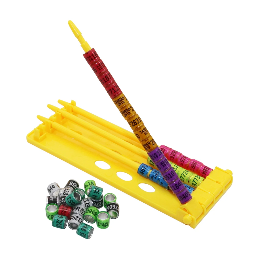 حامل حلقة ساق ساق حمام اختياري ، لوازم تدريب الببغاء ، حلقة قدم حمام سباق ، معدات طيور ، 4 صفوف من الرفوف ، مجموعة واحدة