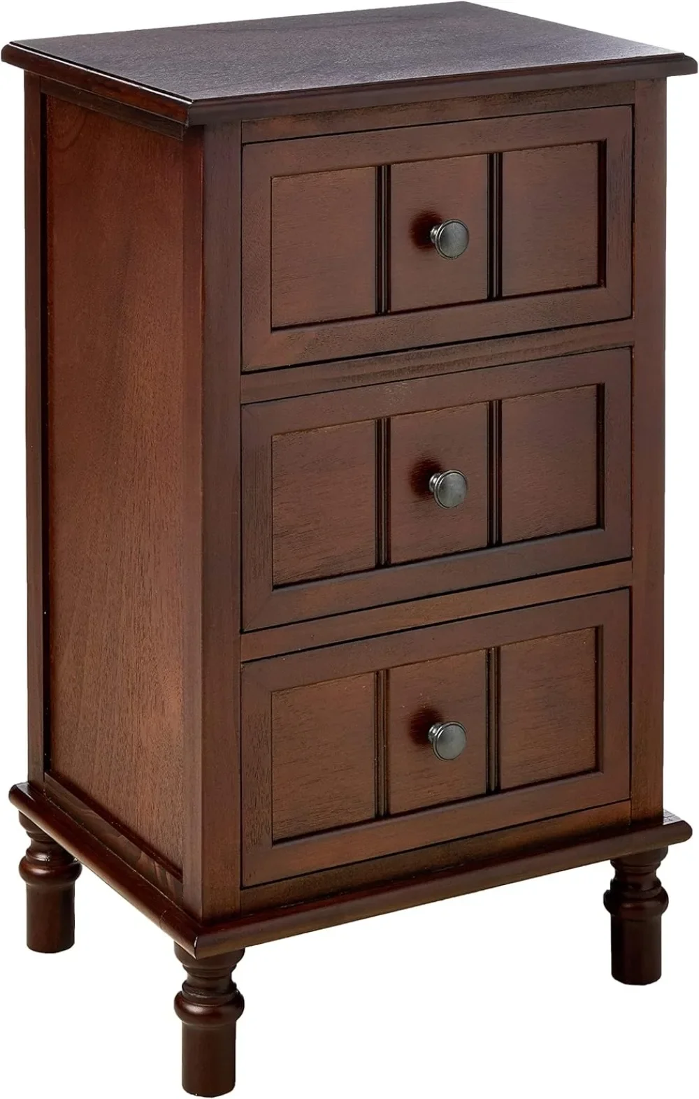 

Simplify Three Drawer Wood Accent Cabinet Side Table, 11.8 in x 15.75 in x 26 in