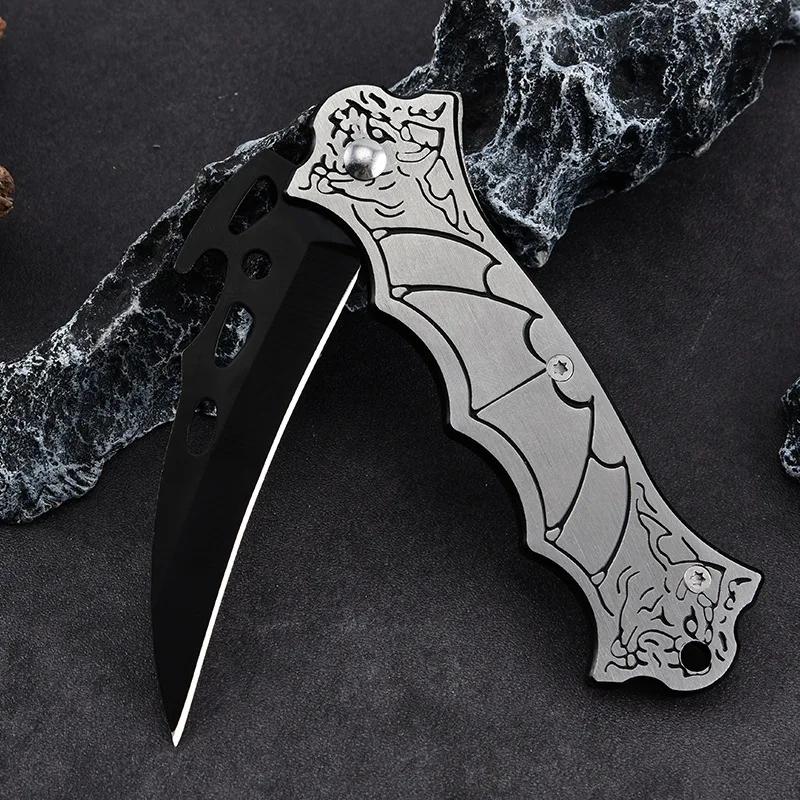 Folding Knife Camping Emergency Self Defense Tactical Survival Knife Keychain Portable  Fruit Knife Sharp Outdoor Pocket Knife