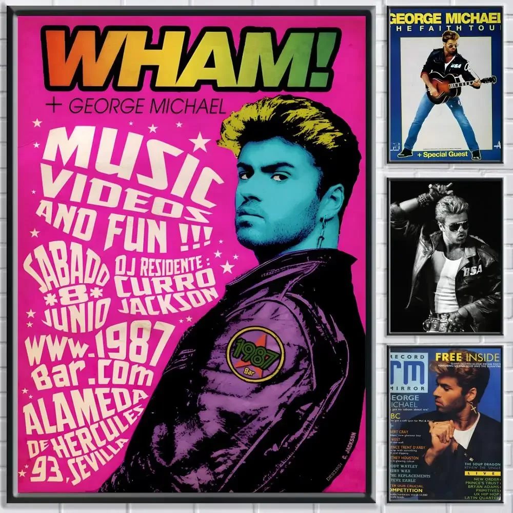 ديكور المنزل G-جورج مايكل ملصق HD ذاتي اللصق مقاوم للماء مثالي للمنزل والمكتب وغرفة النوم هدية رائعة #1