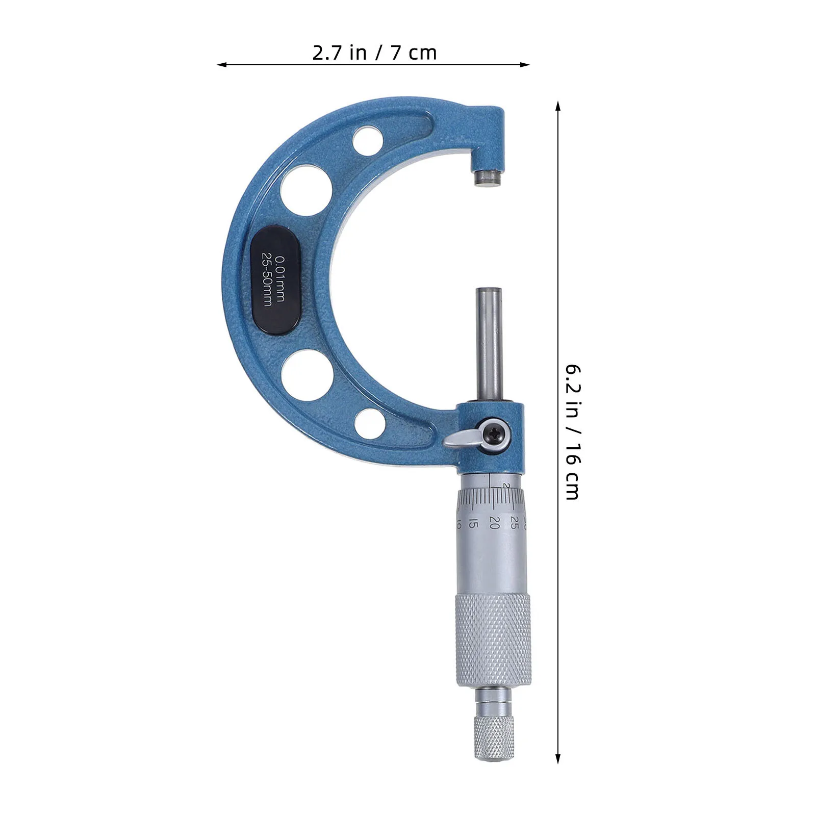 Präzisions-Außenmikrometer aus Edelstahl, 25–50 mm Bereich, hohe Genauigkeit, 0,01 mm Abschlussmesswerkzeug für Profis
