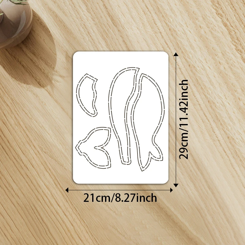 NUBECOM 1pc Whale Quilting Template Reusable DIY Cute Whale Sewing Template Enables Precise and Efficient Positioning Operations - view 6