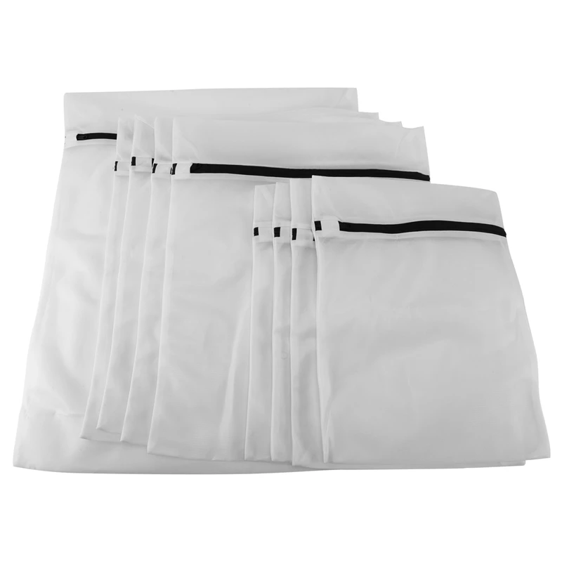 

9 Pcs Mesh Laundry Bags,Reusable,Travel Organization Bag,Garment Washing Bags For Shirts Pants Socks Bra Gloves Etc.