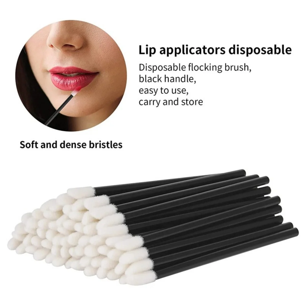 50/100 Sposable Lip Brush Eyelash Makeups Microbrush Lash Extension Mascara Applicator Lipstick Wands Set Cosmetic Makeup Tool