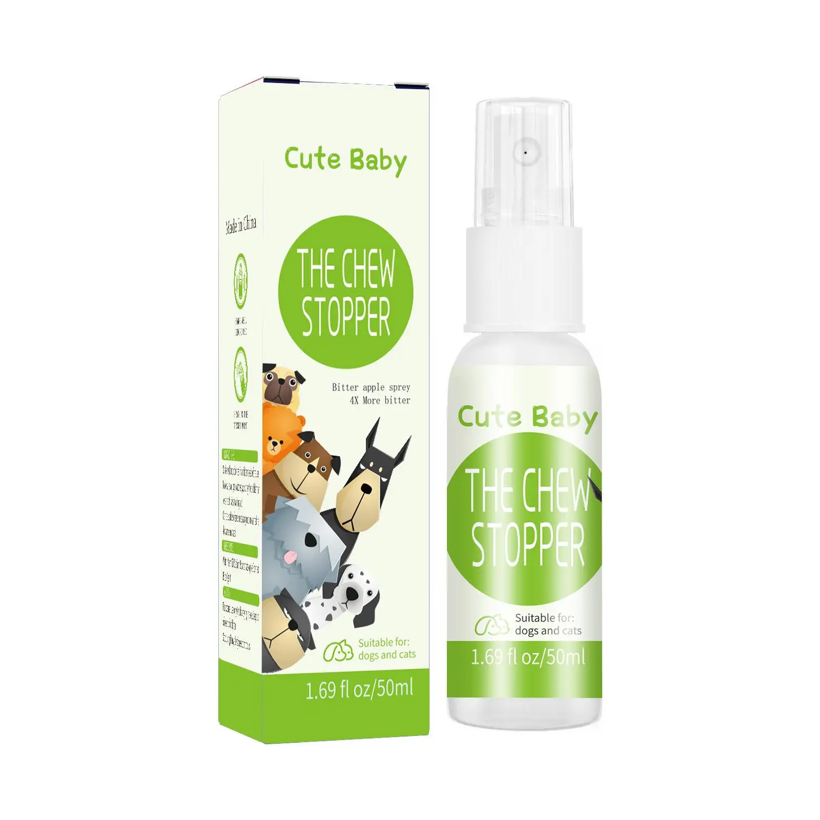 Spray Repelente para Mascotas de 50 ml, Spray para Áreas Restringidas para Mascotas, Evita que Gatos y Perros Urinen, Protege Muebles y Sofás