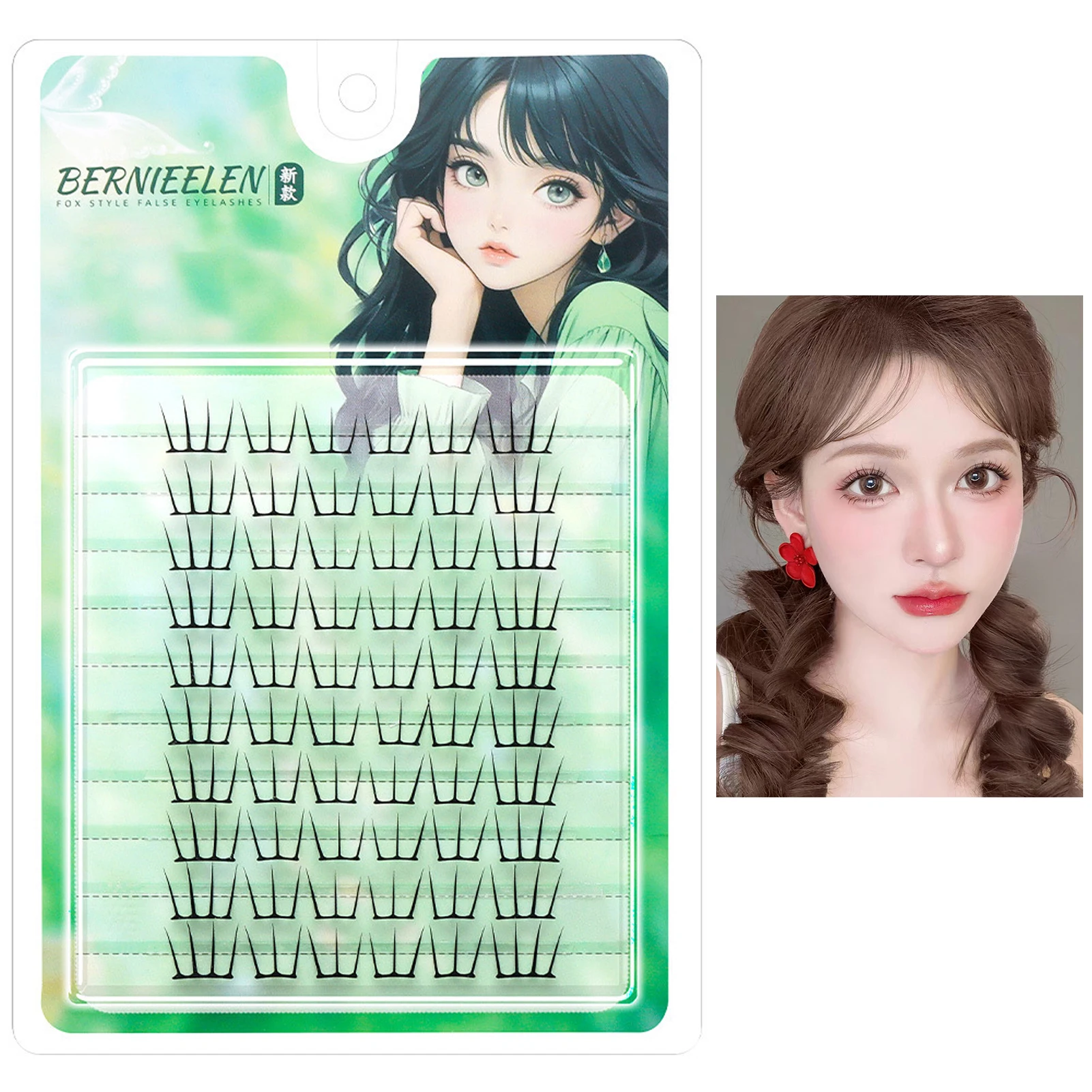 Extensions de faux cils moelleux de style coréen, sans colle, courbe C, naturels, légers, vaporeux, 10-12mm, outil de faux cils noirs