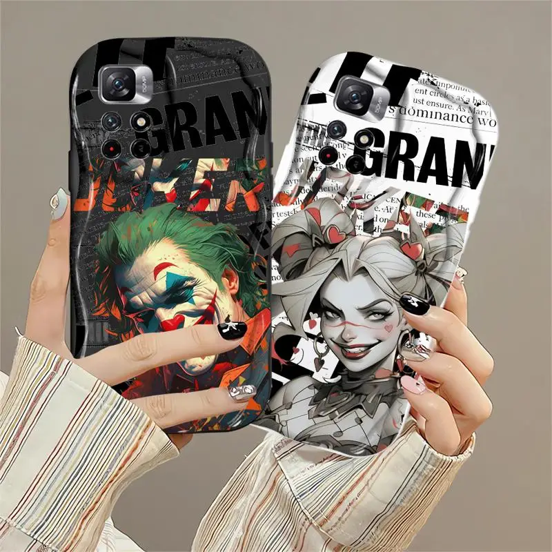 J-Joker Harley Quinn Lovers Phone Case for Mi 11 Lite 5G Xiaomi 12T 12T Pro 12 Lite Poco X3 NFC X3 Pro X5 5G Matte