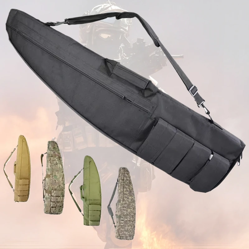 

Tactical Rifle Shotgun Bag Heavy-Duty Padded Backpack with Strap Multi-Pouches Outdoor Range Hunting Pro Gear Storage