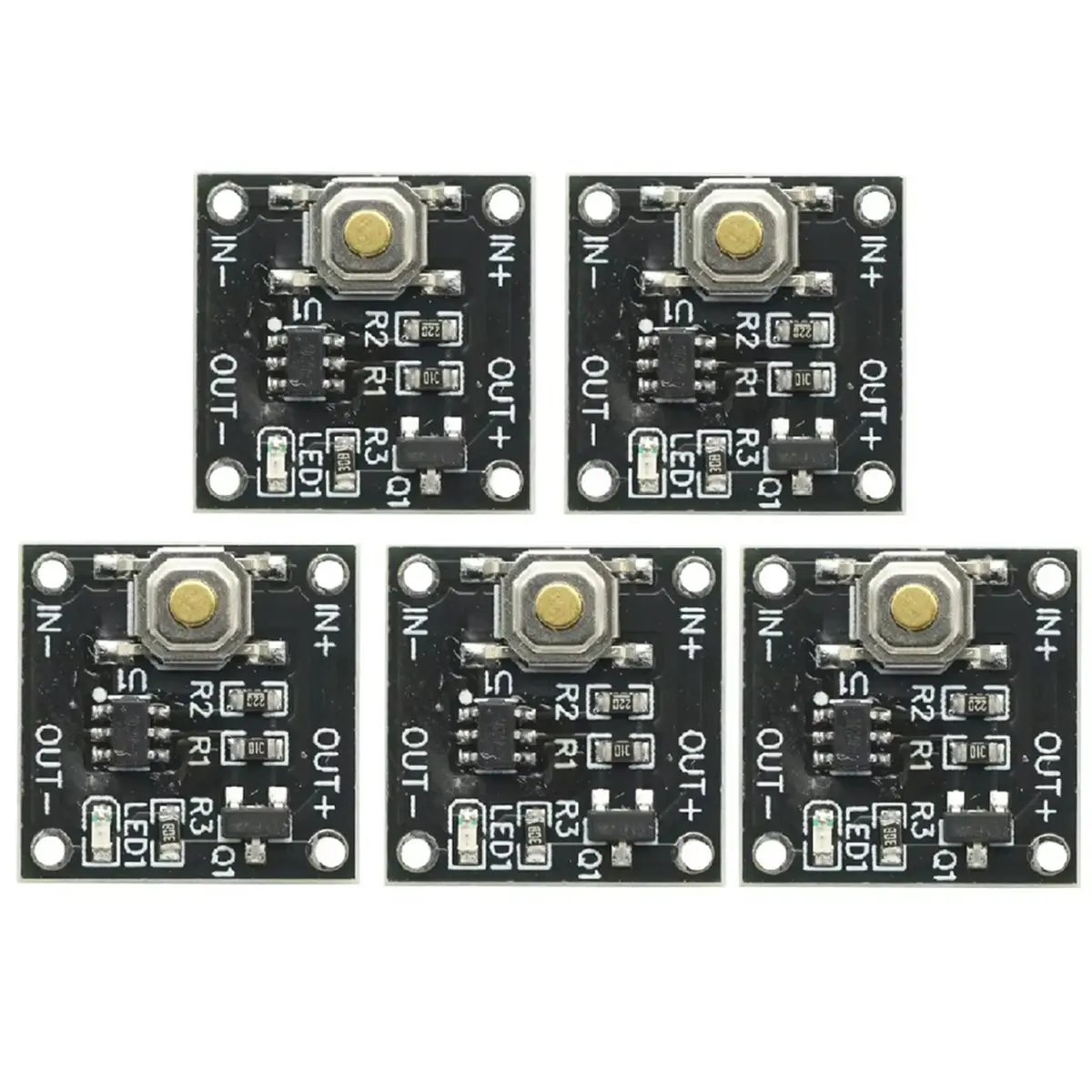 [VALUE PACK]5pcs Single Bond Button Bistable Switch Module 2.2-5V 0.5uA Continuous Load 2A Low Power Micro One Key Switch