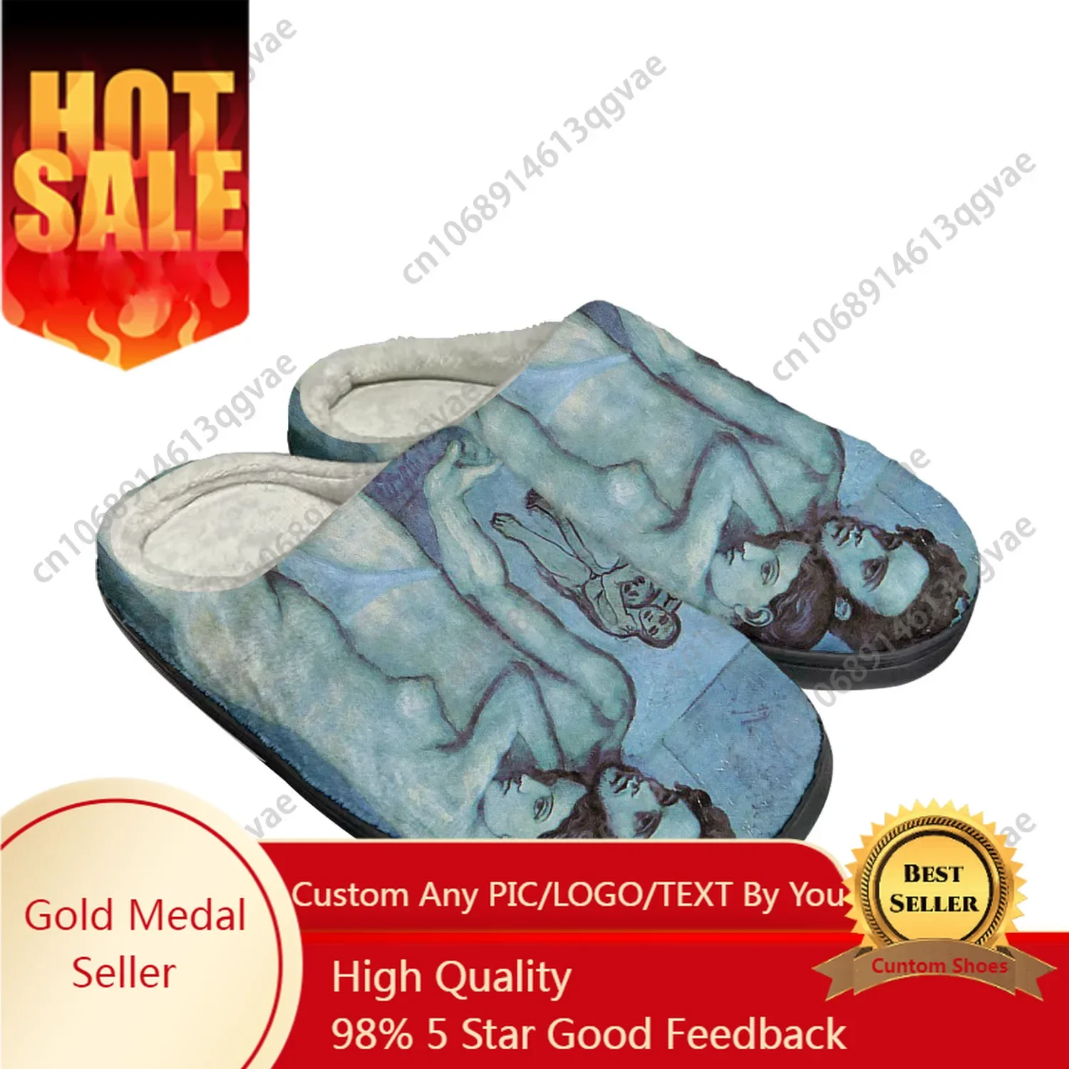 

Picasso Famous Oil Painting Life Home Cotton Custom Slippers Mens Womens Sandals Plush Bedroom Keep Warm Shoes Thermal Slipper