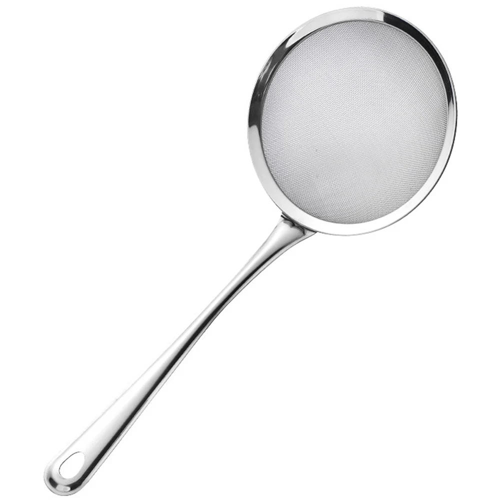 

18cm Stainless Steel Mesh Strainer Fine Filter Spoon Large Colander Kitchen Oil Separator Reusable Fat Strainer Essential