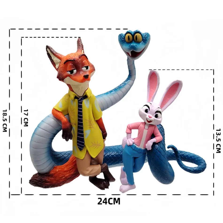 متوفر في المخزون ألعاب شخصيات الحركة المجنونة على شكل حيوانات أرنب جودي هوبس فوكس نيك وايلد مجموعة هدايا الأطفال الطرفية