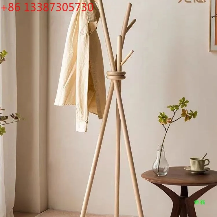 

Креативная напольная вешалка для одежды из массива дерева для спальни, гостиной, дома, персонализированная вертикальная вешалка для одежды