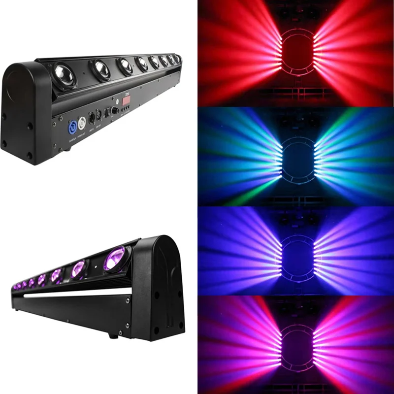 Kolorowa wiązka LED o wymiarach 8x12W ruchoma głowica drążek LED pokaz sceniczny Disco impreza z dj-em światło klubowe Dmx efekt świetlny pokaz imprezy