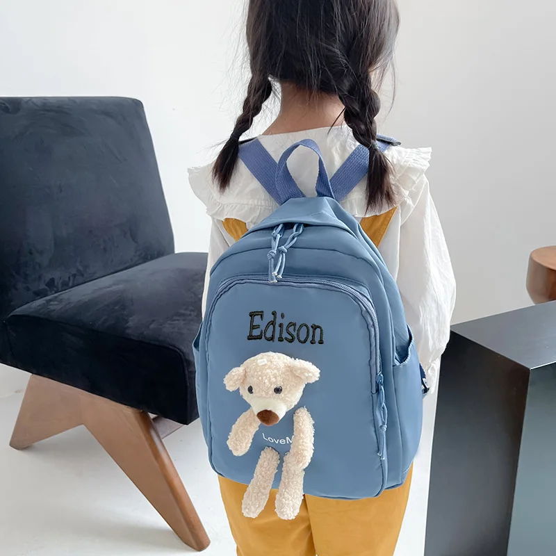 Aangepaste Kleuterschool Rugzak, Casual Rugzak Voor Jongens En Meisjes, Cartoon Schattige Teddybeer Accessoires, Kinderen Rugzak