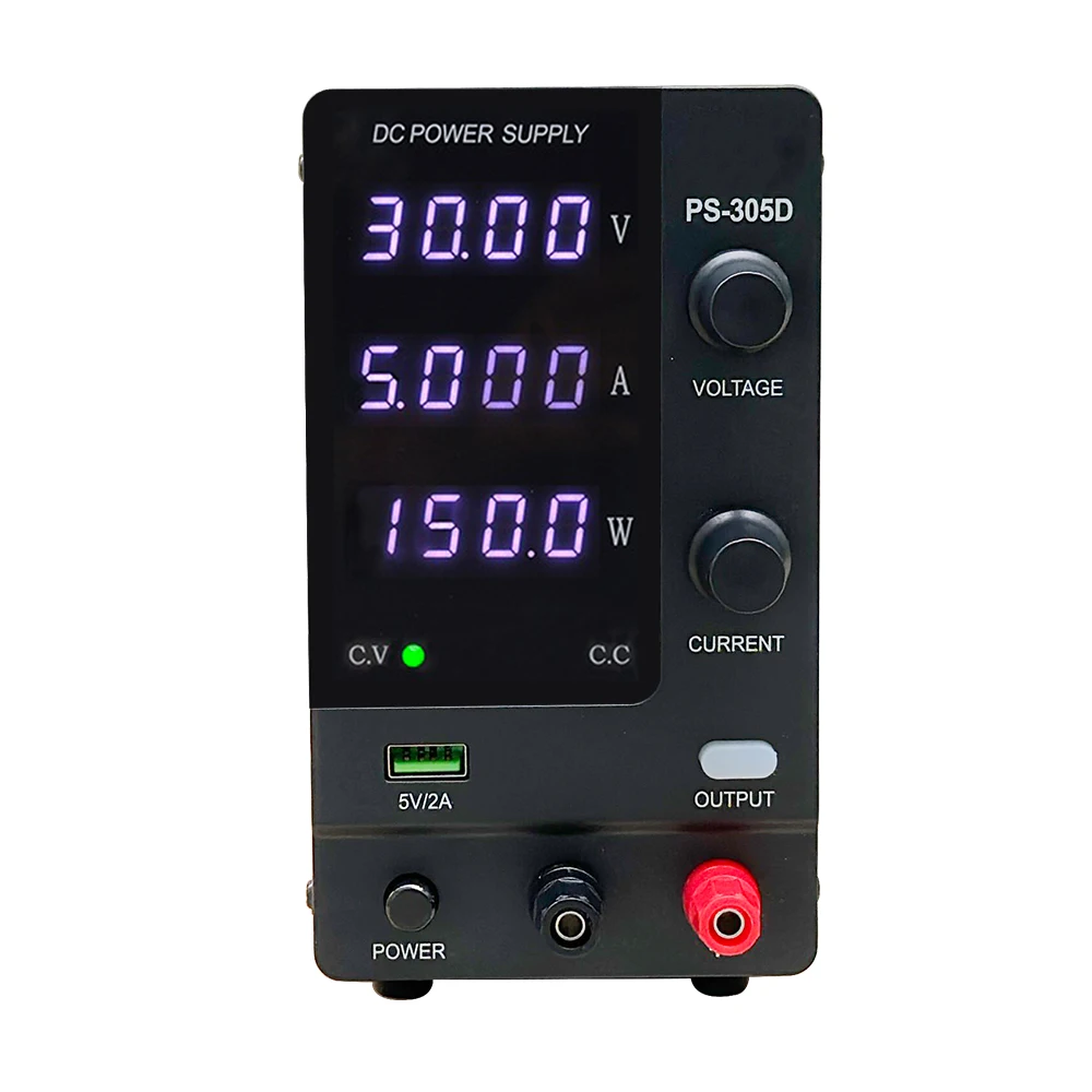 USB DC Regulated Laboratory Power Supply Adjustable 30V 5A Voltage Regulator Stabilizer Switch Bench Power Source ON/OFF