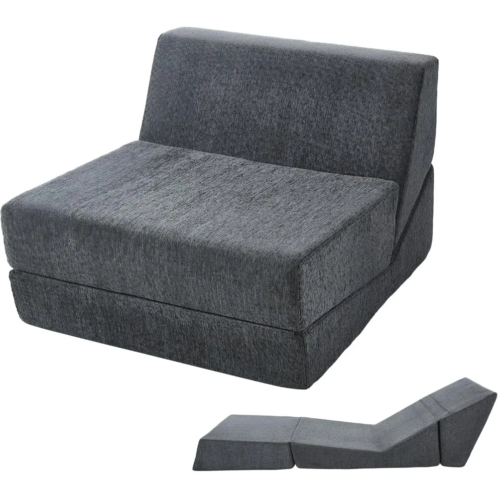 

Folding Sofa Bed, Convertible Sleeper Futon Chair, 3-in-1 Foldable Floor Mattress, Breathable High-Density Foam Lazy Couch