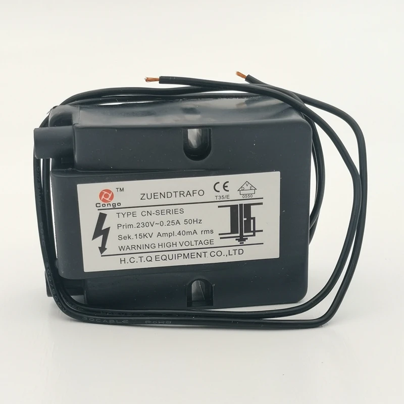 High Voltage Transformer 15kv Continuous Ignition Coil Ceramic Ignition Electrode Spark Plug for Waste Oil Burner Igniter