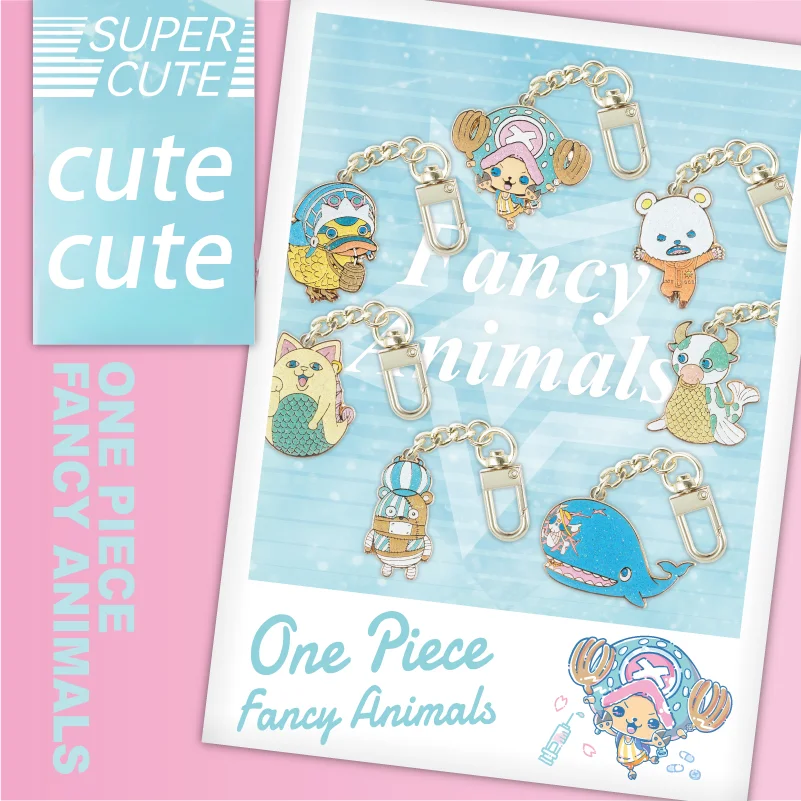 1 szt. Oficjalny brelok do kluczy ONE PIECE w formie zwierzątka – urocze kolekcje do noszenia lub ekspozycji, idealny prezent o tematyce anime