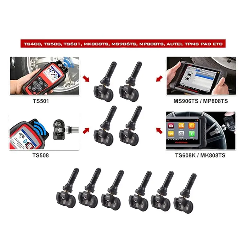 40Pcs TPMS Tire Pressure Sensor Programmable For Autel TS408 TS508 ITS600 433Mhz 315MHZ 2 In 1 MX Sensor Monitor System view 3