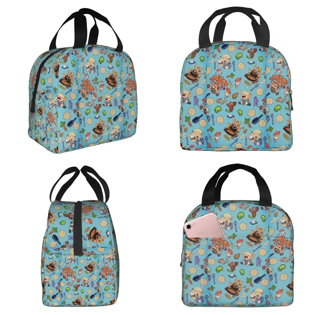 Delicious In Dungeon Insulated Lunch Bag for Women Office Cooler Thermal Food Box Tote Portable Lunch Boxes Container