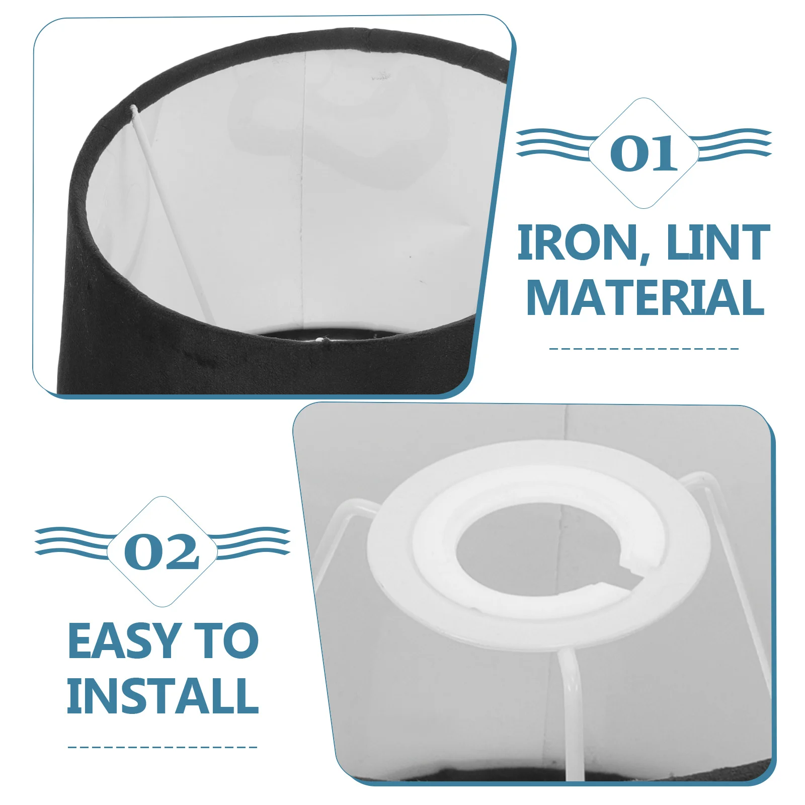 

Fabric Lamp Shade For Desk Table Floor Wall Lights Replacement Iron Lint Wear-Resistant Simple Style Indoor Lighting Cover