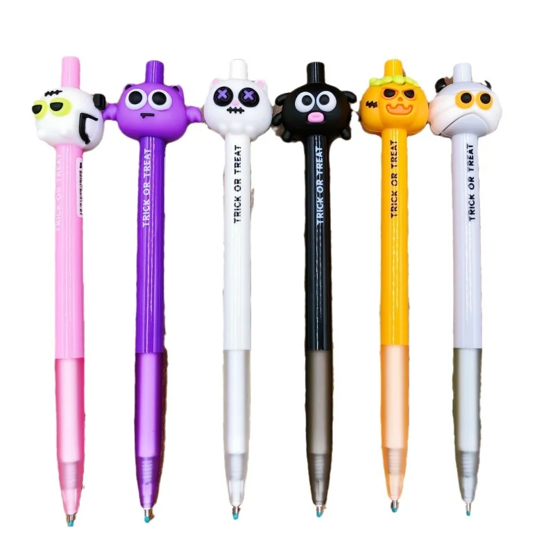 

36PCS/ лот KAWAII хэллоуин летучая мышь тыква пресс гель Пен мило 0,5 мм черные чернила подпись ручки рекламные школьные принадлежности