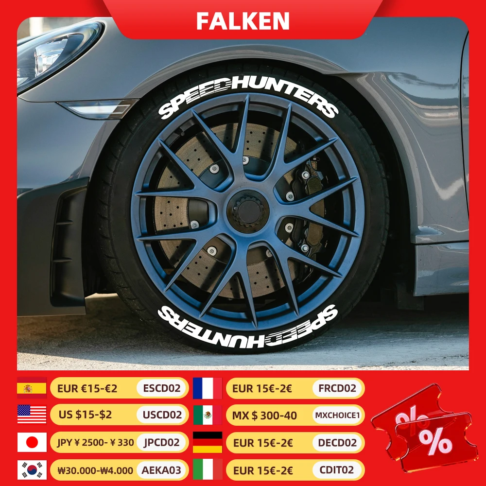 2 uds para un neumático SPEEDHUNTERS coche 3D pegatina de letras de neumático tendencia Auto rueda decoración calcomanías a prueba de agua sin pegamento