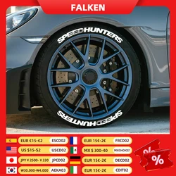 2pcs For One Tire SPEEDHUNTERS Car 3D Tire Letter Sticker Trend Auto Wheel Styling Decor Decals Water proof No Glue