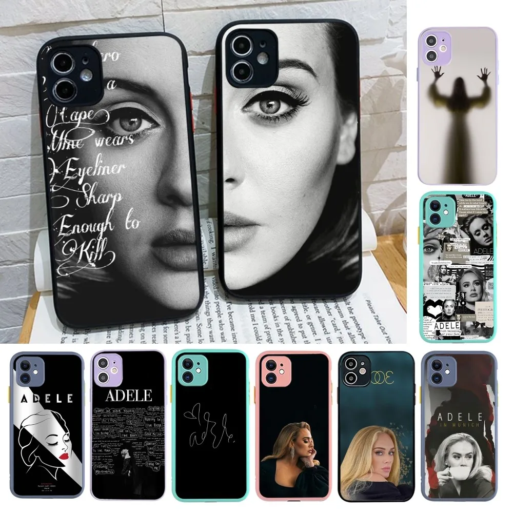 Singer Adele A-Adkins Phone Case For IPhone 14 11 12 13 Mini Pro Max 8 7 Plus X XR XS MAX Translucent Matte Cover