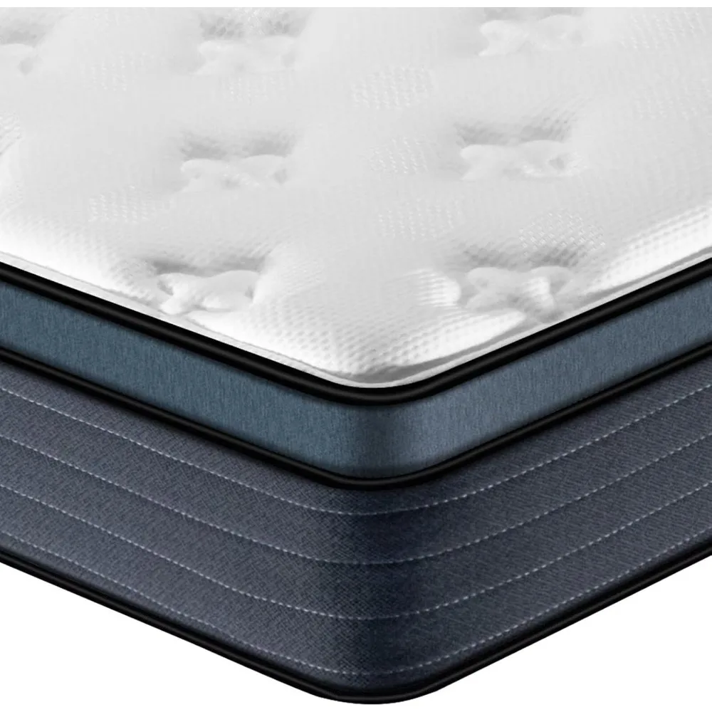 

Twin Mattress 12 Inch, Hybrid Twin Size Mattress in a Box, Memory Foam and Individual Pocket Spring Mattress for Comfort Night