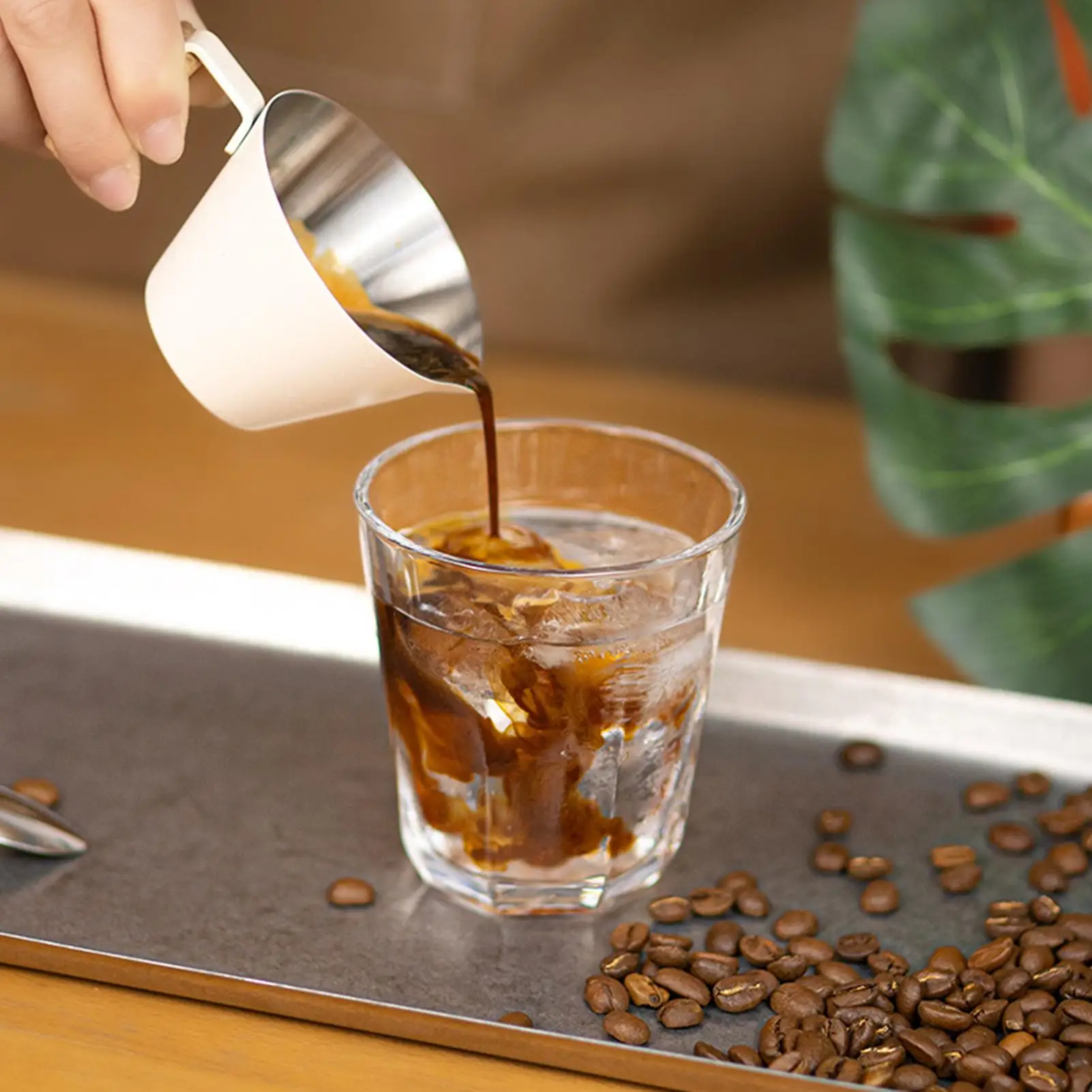 Coffee Cup 100ml Espresso Extraction Cup Stainless Steel with Scale Exquisite Ounce Coffee Cup Home Kitchen Cafe Accessories view 6