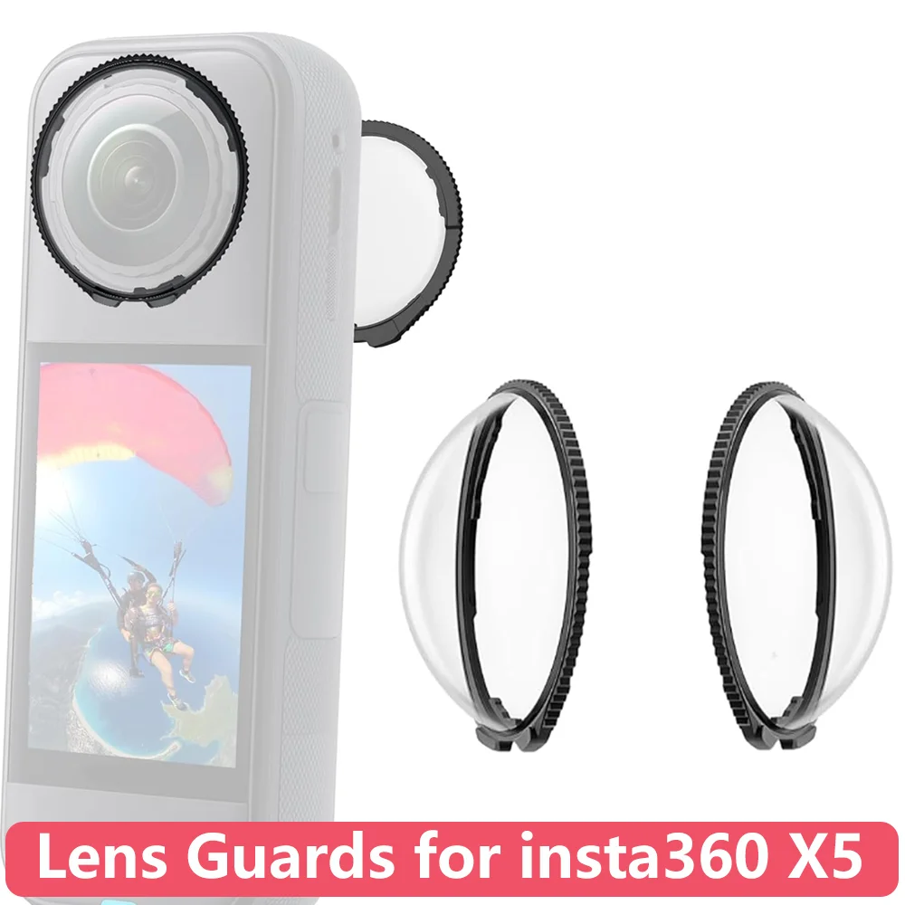 Premium Lens Guards for Insta360 X5 Clear PC Lens Protector Cover Anti Scratch High Transmittance Action Camera Accessories Pair