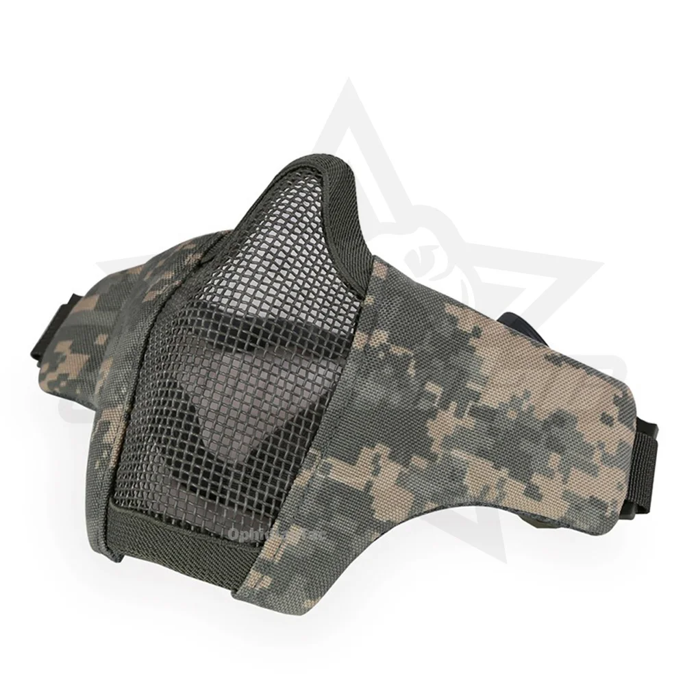 Outdoor cycling mask carbon steel mesh breathable half face mask CS field protection mask