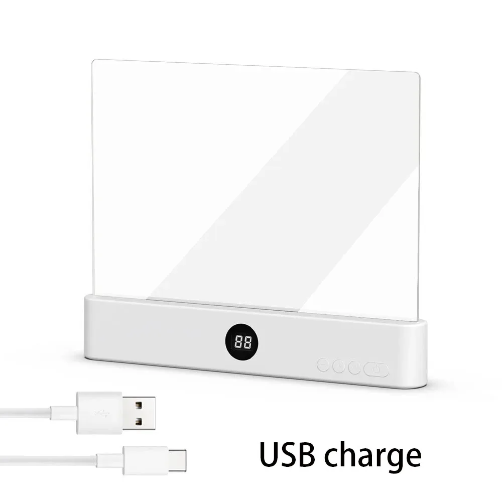LED Flat Panel Night Vision Reading Light Eye Protection Reading Light Usb Charging Student Night Reading Lamp Book Lamp Indoor