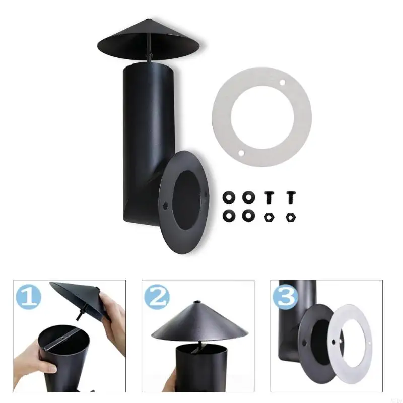 M7DA Edelstahlgrill Raucher Stapelschornstein Ersatz -Rauchrohr dauerhaft