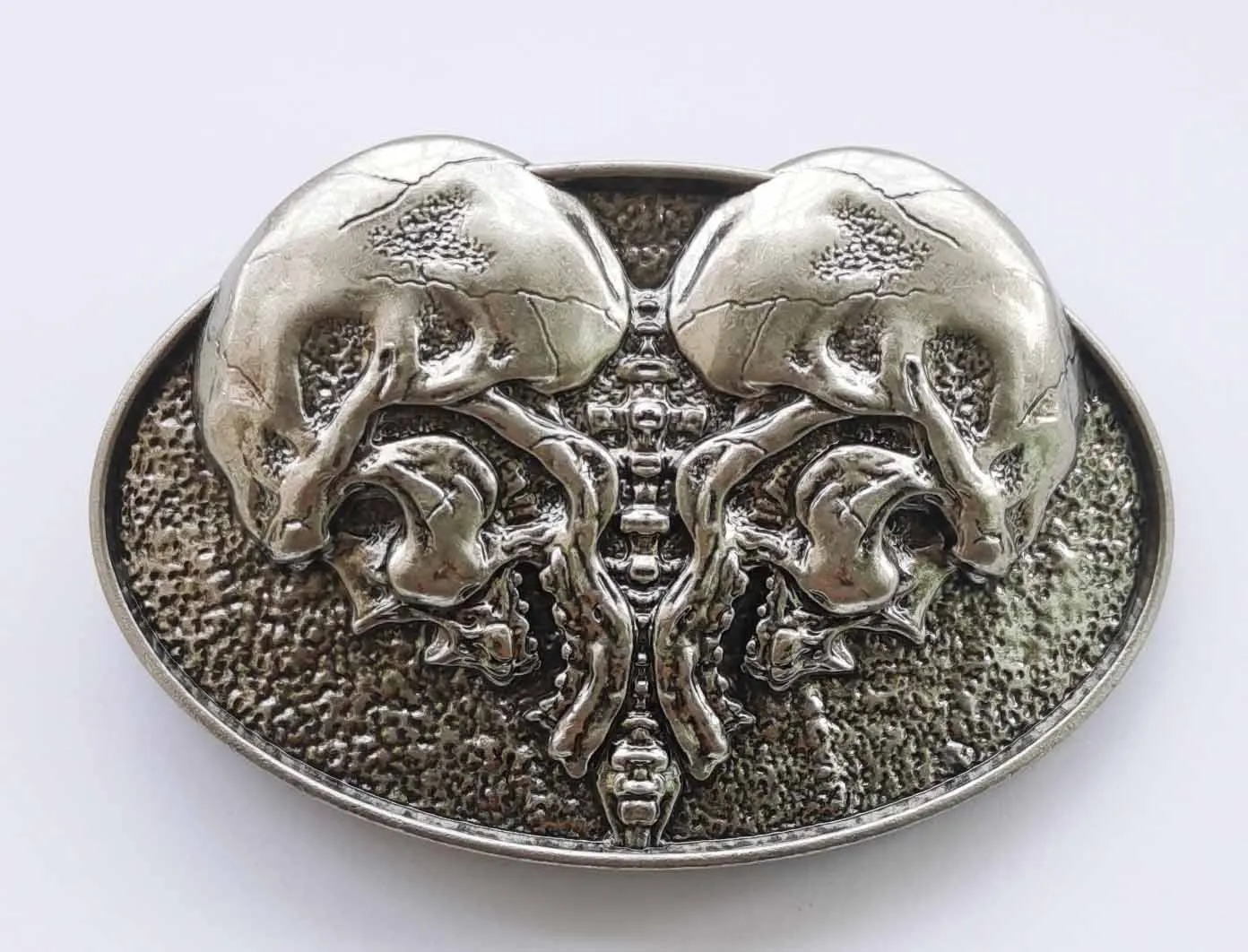 Hot Sale Classical Western Cowboy Double Skull suitable for 4cm wideth belt with continous stock