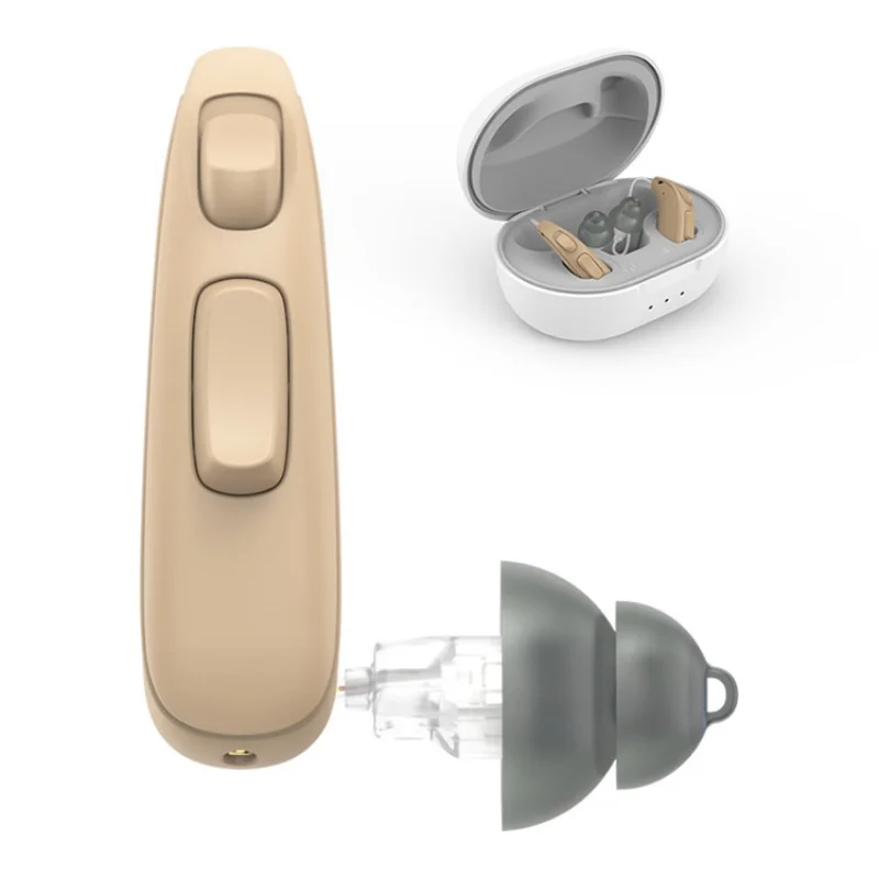 2024 New Binaural Rechargeable Digital High Power BTE Hearing AIDS For Elderly Teenagers Hearing AidS Earphone Volume Amplifier