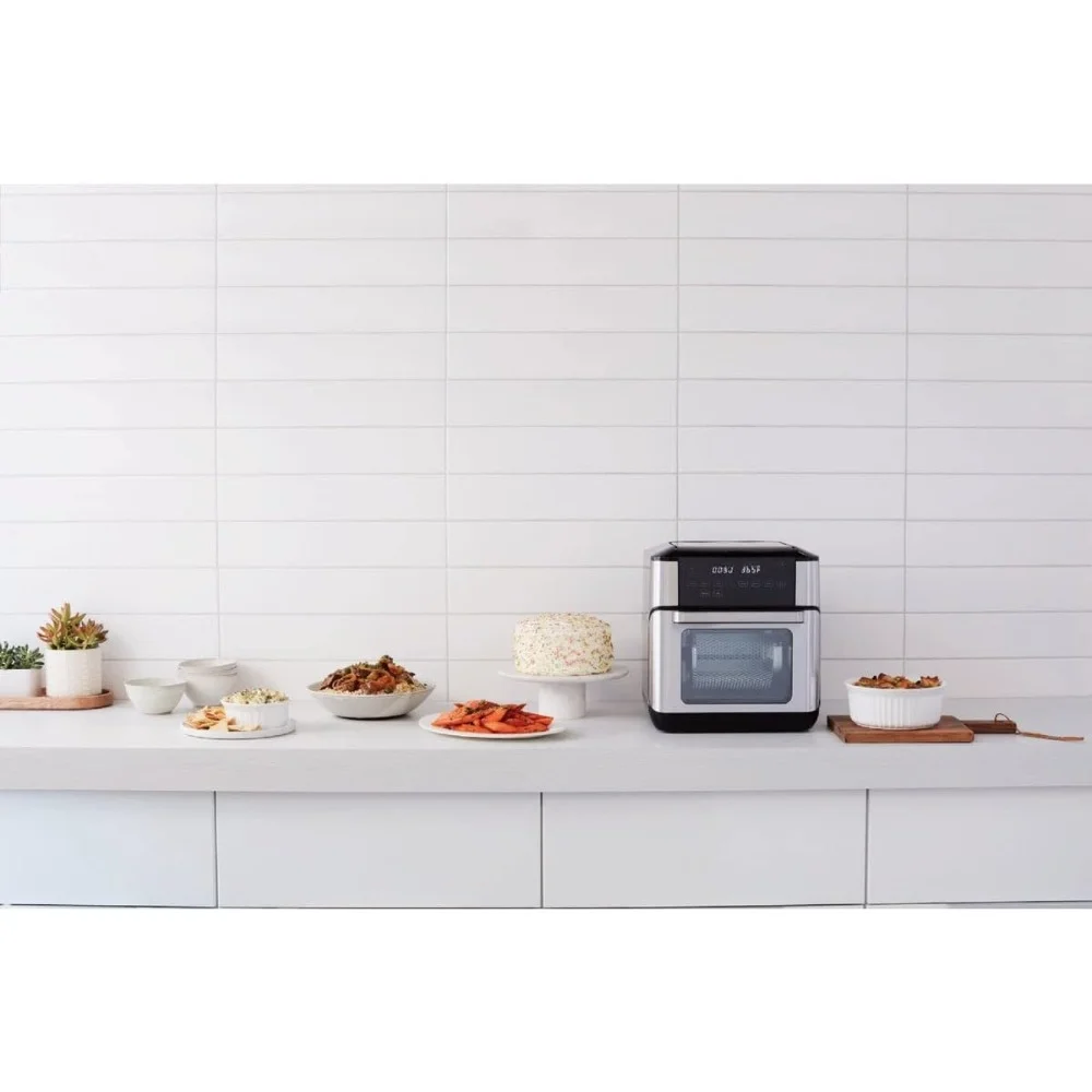 HAOYUNMA 10QT ClearCook 에어 프라이어, 클리어 윈도우, 커스텀 프로그래밍, 9-in-1 기능, 바삭바삭, 굽기, 토스트