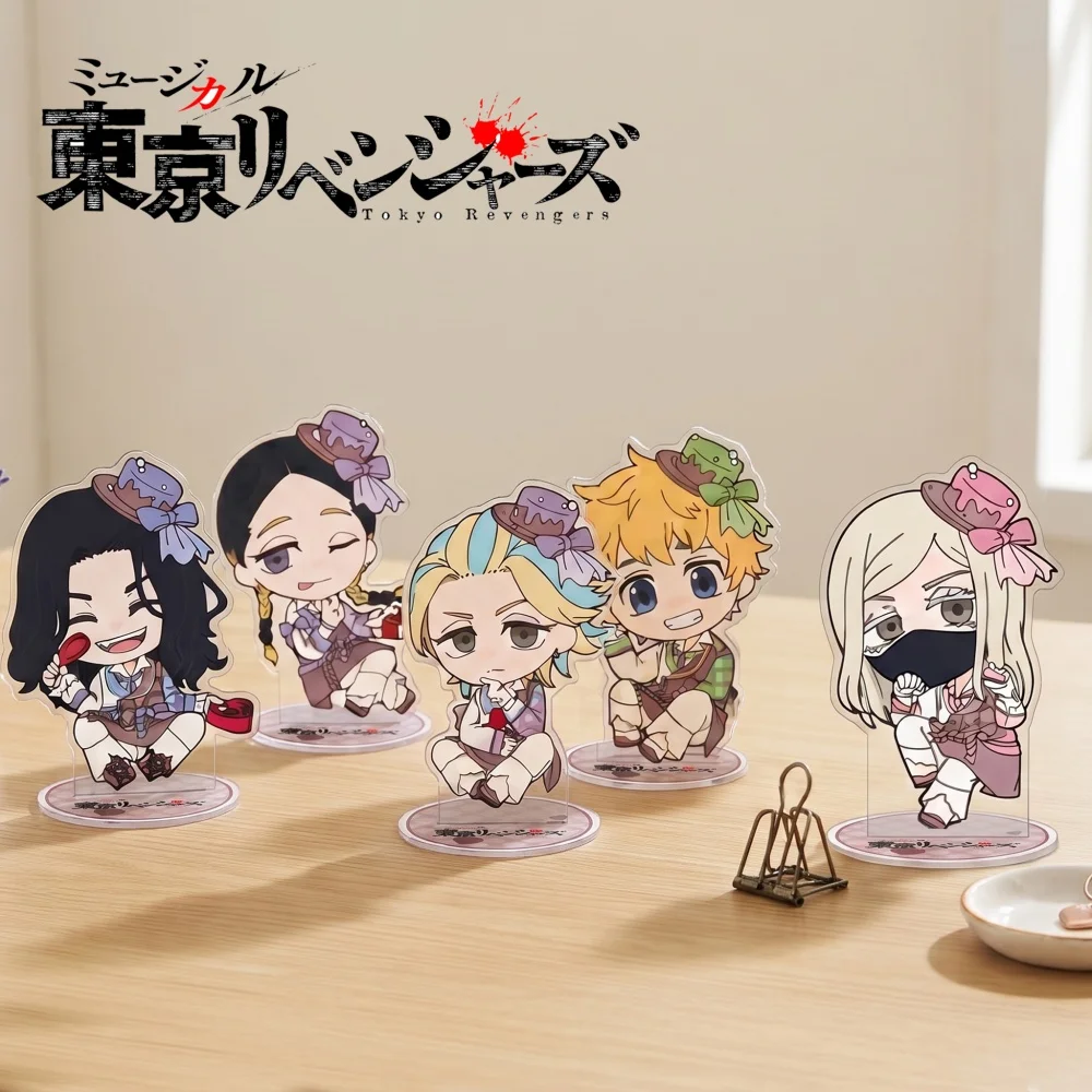 Tokyo Revengers Acrylic Stand Keychain 2026 New Baji Chifuyu Mikey Draken Kisaki Cute Chibi Dessert Desktop Figure