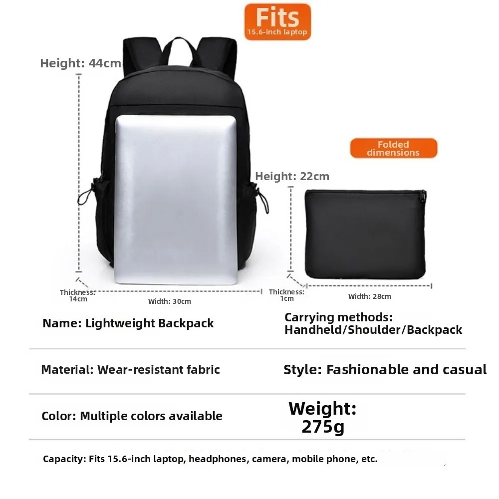 20L Leisure Folding Oxford Cloth Backpack Fashionable Lightweight Outdoor Cycling Backpack Multifunctional 5 Colors Travel Bag
