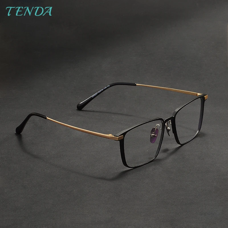 

Men Full Rim Aluminium Magnesium Eyeglasses Frame Classic Rectangular Glasses Frame For Prescription Lenses