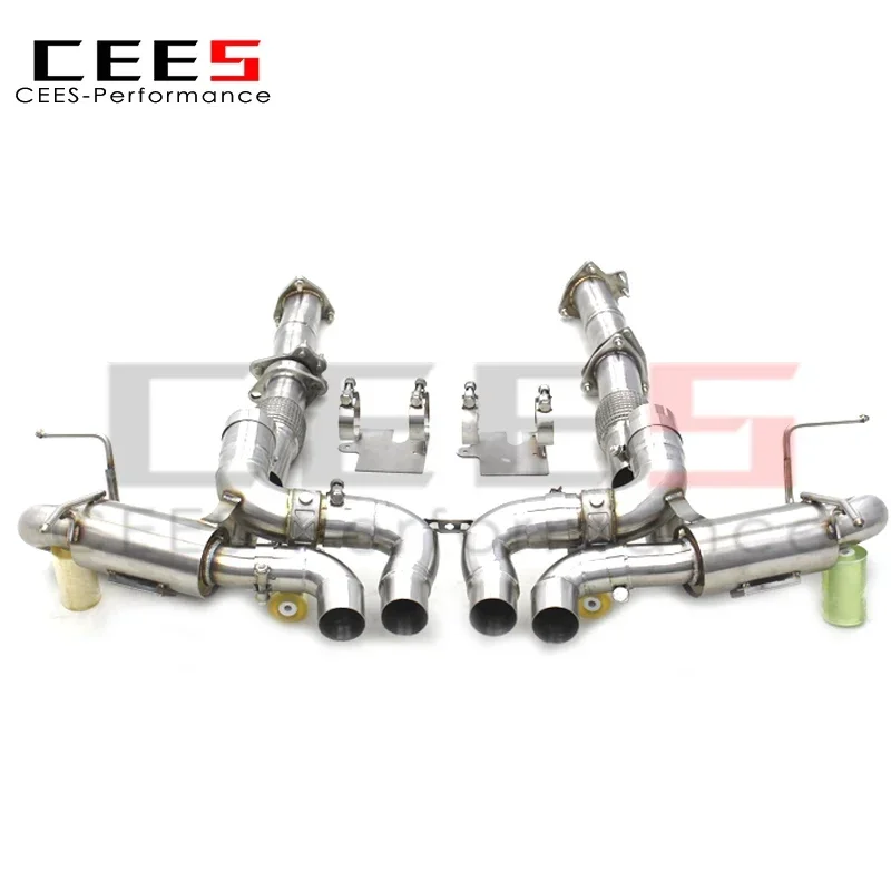 CEES Performance Full Exhaust System Downpipe for  CORVETTE C8 Z06 2019-2023 T Escape Z06 Stainless Steel Exhaust