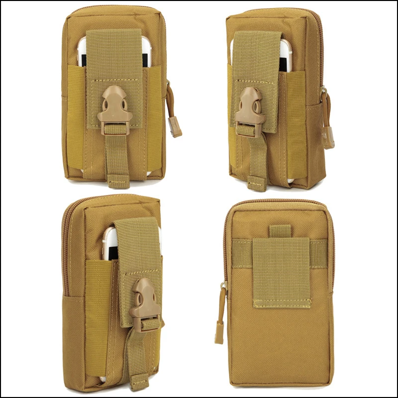 Nuovo arrivo uomo verde Tactical Molle marsupio tasca per telefono militare marsupio marsupio da corsa borse da campeggio da viaggio Soft Back