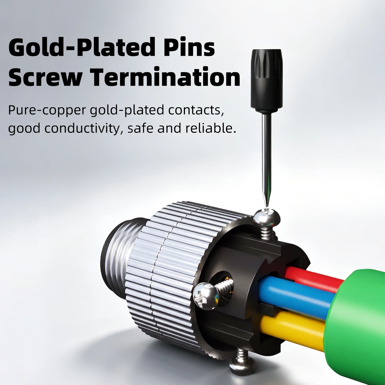 BYXGD M12 Crimp Pin Industrial Connector Type‑A Type‑D 4Pin 8Pin Male Female IP67 Zinc Alloy Shell for CNC Machine Rail Transit