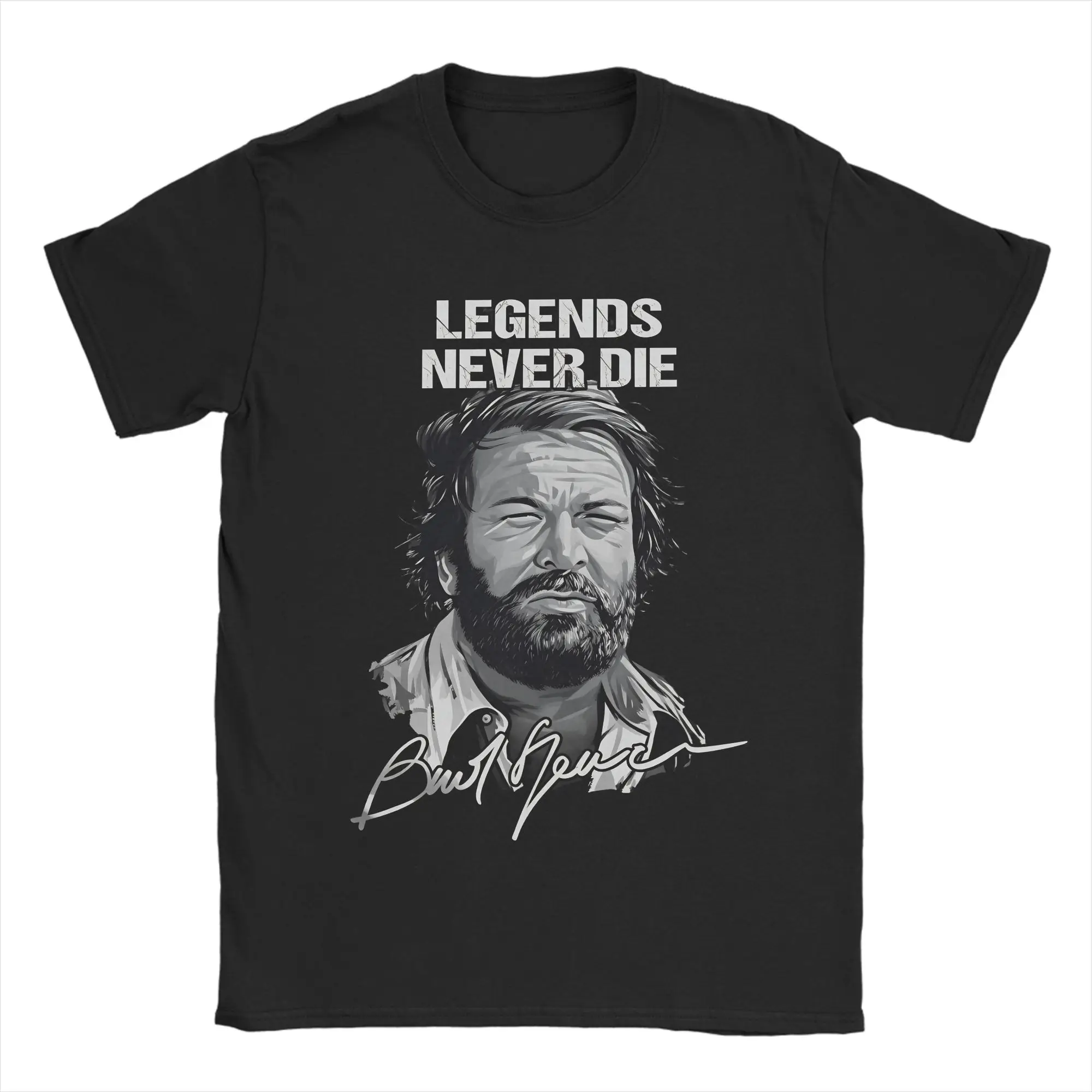 Sign Bud Spencer Banana Joe T-Shirt 90s Film Creative 100% Cotton Tees Crewneck Short Sleeve T Shirts Adult Clothes
