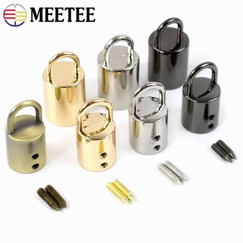 5-50Pcs 11mm/14mm Strap Screw Hook Bag Metal Buckles Tassel Cap Clamping Clip Clasp Handbag Connector Stopper Rope Lock Hardware