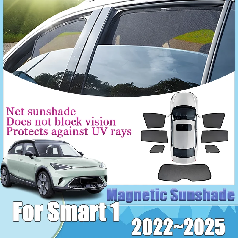 

For Smart 1 Accessories 2022 2023 2024 2025 Magnetic Mesh Sunshade Privacy Light blocking Visors Windshield Curtains Accessories