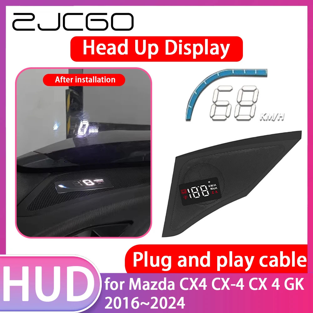 

Car Special Hidden HUD Head Up Display Speedometer Speed Projector Alarm for Mazda CX4 CX-4 CX 4 GK 2016~2024