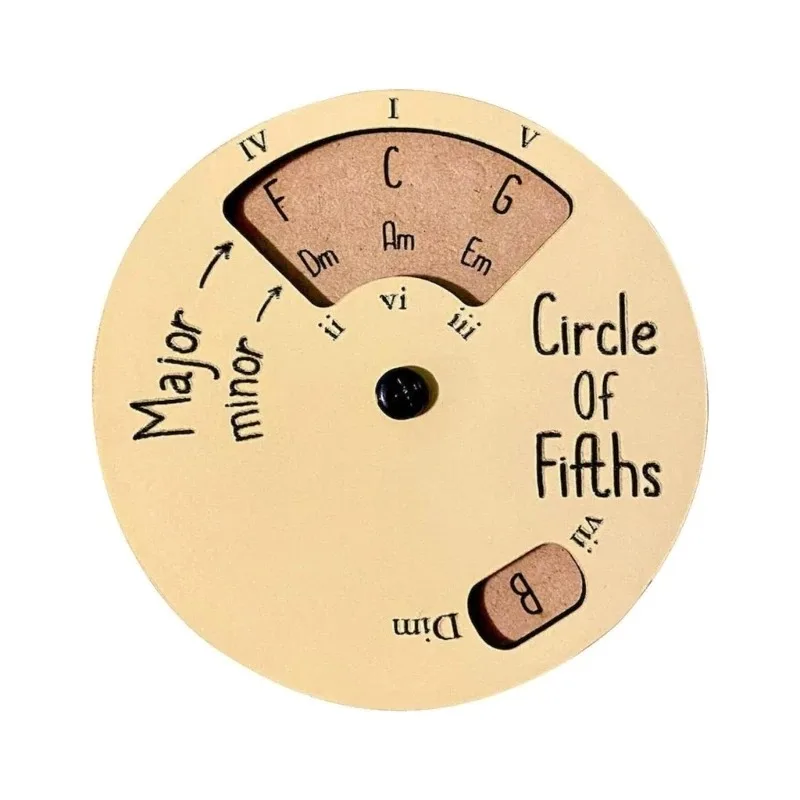 

Wood Melodys Tool Circle of Fifths Wheel Chord for Musicians Musical Educational Accessories Musical Instruments Tools